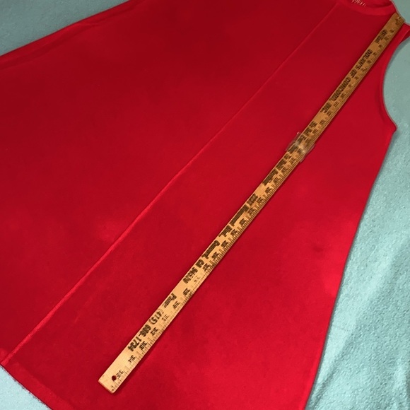 TIME AND TRU sleeveless crewneck tank dress midi red rover color size 12-14 - Picture 7 of 7